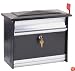 Solar Group MSK00000 Extra Large Lockable Security Wall Mount Mailbox, Black