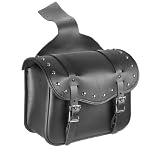 Auburn Leather 30-8206A-02 Sturgis Chubby Premium Vinyl Space-Saver Throw-Over Saddlebag with Studs - Pair