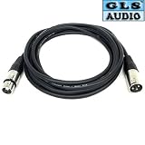 GLS Audio XLR Patch Snake Cable Cord - 12ft Black