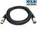 GLS Audio XLR Mic Patch Snake Cable Cord - 12ft Black - 5 Pack
