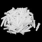 uxcell プラスチックウォールプラグ 10mm x 35mm スクリューカバー ファスニングウォール