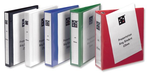 5 Star Office Presentation Ring Binder PVC 4 