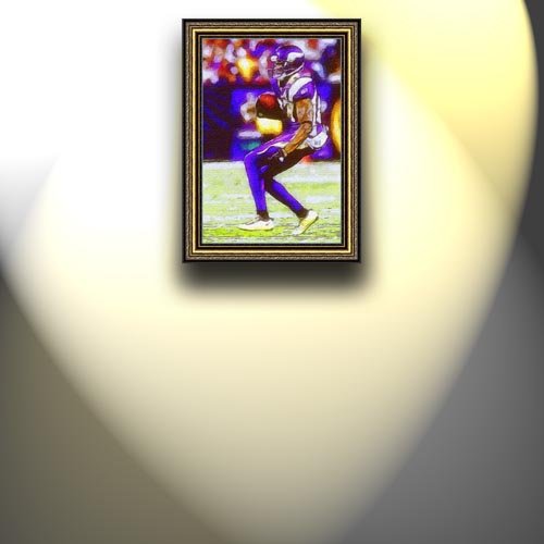 Completely Handpainted American Football Sport Painting, Custom Order FL5321, Oil on Canvas, with Option to Paint Jerry, Brett & Co. from Any Other Favorite Photograph or Picture, Unframed, Size 22'' x 33