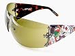 New Ed Hardy EHS008 EHS-008 Tortoise Swarovsky Crystal Vintage Tattoo Sunglasses