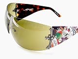 New Ed Hardy EHS008 EHS-008 Tortoise Swarovsky Crystal Vintage Tattoo Sunglasses