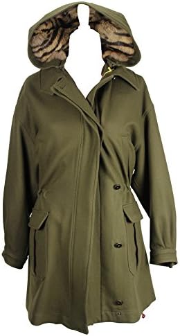 Etro Milano Womens Rabbit Coat Size 4 US / 40 IT Regular - Green Wool