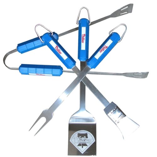 Philadelphia Phillies - Logo 4 Piece BBQ Utensil Set