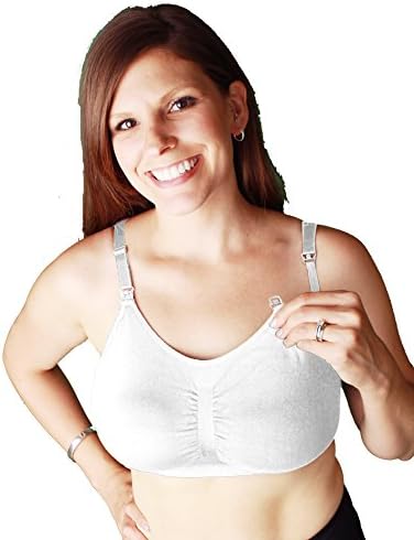 Serenity Comfort Nursing Bra with Seamless Healing Pocket and Removable Molded Pads-Medium by Nizo Wear (Medium, White)