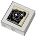 pug30  - Black Pug Small Pill Box Polished wMirror