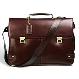 BGSD Cambridge Flap Business Leather Brief Bag
