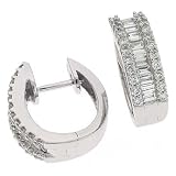 14k White Hinged 1.1 Ct Diamond Earrings
