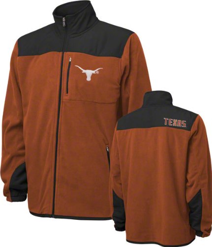 Texas Longhorns Youth Dark Orange Micro Polar Fleece Full Zip Jacket