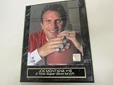 San Francisco 49ers Joe Montana Collector Plaque w/8x10 Photo w/Rings