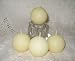 100% Beeswax Candles - Set of 4 Golf Ball Votive Candles in IVORY