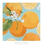 Fresh Oranges - Artist: Martha Negley - Art Print Poster Size: 27.50 by 29.00 inches