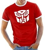 Touchlines Transformers Kontrast / Ringer T-Shirt, Red/White, Red/Wh Groesse:L