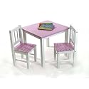 Lipper Small Pink and White Table & Chairs