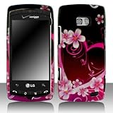 LG Ally VS740 Cell Phone Purple Love Protective Case