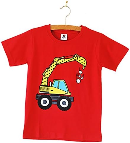 Svaha Little Boys Digger T-Shirt Two Years Red