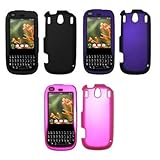 3 Pack of Premium Rubberized Snap-On Cover Hard Protector Cases for Palm Pixi (Black, Purple, Hot Pink)