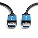 BlueRigger SuperSpeed USB 3.0 Type A Male to Type A Female Extension / Repeater Cable (6 Feet)