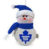 Pack of 3 NHL Toronto Maple Leafs Plush Snowman Christmas Ornaments 6"