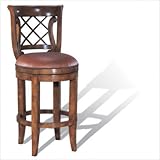 Windsor Swivel Bar Stool in Dark Amber Cherry Seat Height: 24"