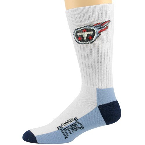 Tennessee Titans White Team Logo Bottom Tall Socks