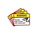 ProGrade Security Camera Sticker Video Surveillance Sticker with Security Sign Warning for Home and Business, UV Weather Resistant, 6 x 4.25-Inch, Pack of 4
