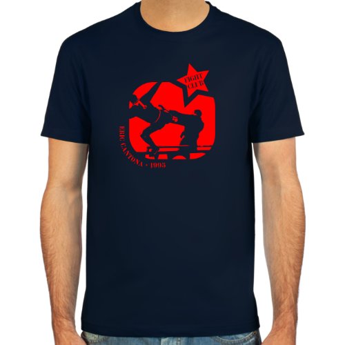 T-Shirt Eric Cantona | FightClub ::: Farbauswahl: schwarz, oliv, oder navy ::: Größen: S-XL ::: Fußball-Kult