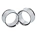 Qmcandy 4 Pairs Stainless Steel Double Twin Flare Flesh Tunnel Ear Plug Gauges 2g