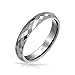 Fathers Day Gift Multi Faceted Tungsten Ring Wedding Band 4mm