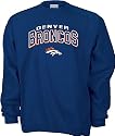 Reebok Denver Broncos Blue First Down NFL Embroidered Crewneck Sweatshirt
