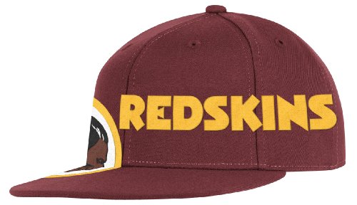 NFL Men's Washington Redskins End Zone Flat Visor Flex Hat - Tw78Z (Maroon, Large/X-Large)