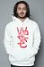 WeSC The Overlay Hooded Sweatshirt in Star White hood ,Sweatshirts for Men