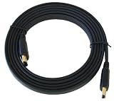 from World of Data 5m Flat HDMI Cable - Premium Quality / 24k Gold Plated / 1080p / v1.3 (the latest) / Audio / Video / Lead / Shielded