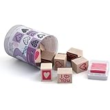 Hero Arts Woodblock Stamp Set, Little Stampers Hearts