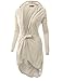 Doublju Women Comfortable Loose Fit Belted Hooded Long Cardigans