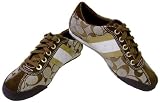 COACH MEAGAN KHAKI CAMEL SIGNATURE TENNIS SHOES NEW