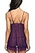 Avidlove Sexy Nightwear Deep V Neck Babydoll Flyaway Lingerie Lace Chemises Purple L