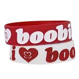Keep A Breast 1 Inch I Love Boobies Bracelet Valentine Pack