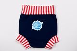 Splash About neoprene HAPPY NAPPY (swim nappy), Navy with Red &amp; White stripe, Medium (3-8 mths)