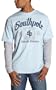Southpole Men's Screen Print Twofer,Sky Blue,X-Large