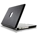 Case-Mate 15" Signature Suit MacBook Laptop Carrying Case in Italian Leather over Hard Shell, Phantom Black (45305)