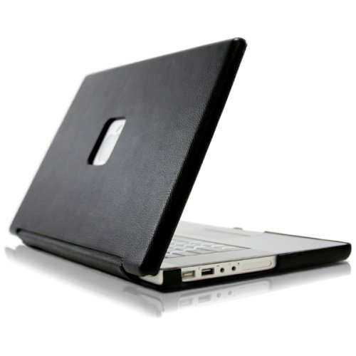 Case-Mate 17 Signature Suit MacBook Laptop Carrying Case in Italian Leather over Hard Shell, Phantom Black (44885)