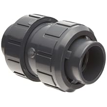Asahi America True Union PVC Check Valve, EPDM Seat, Socket Weld & NPT Female Convertible