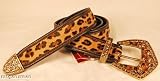 Leatherock Tan Hair Leopard Print Leather Belt