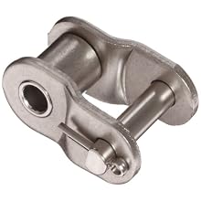 Morse 50NP O/L Nickel Plated Roller Chain Link, ANSI 50, 1 Strand, Steel, 5/8" Pitch, 0.4" Roller Diamter, 3/8" Roller Width, 3700lbs Average Tensile Strength