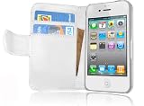 Original Cadorabo! Prime Iphone 4 et 4S cuir housse blanc