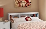 South Shore Spark Collection Full Bookcase Headboard, Pure White
